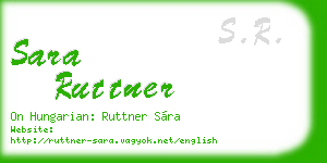 sara ruttner business card